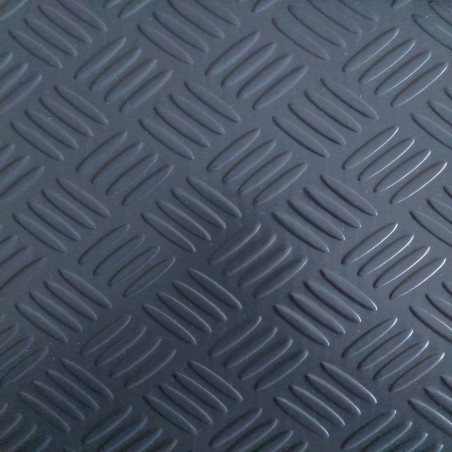Checker Plate Vinyl Roll Blue-Grey 7031 · heavy traffic